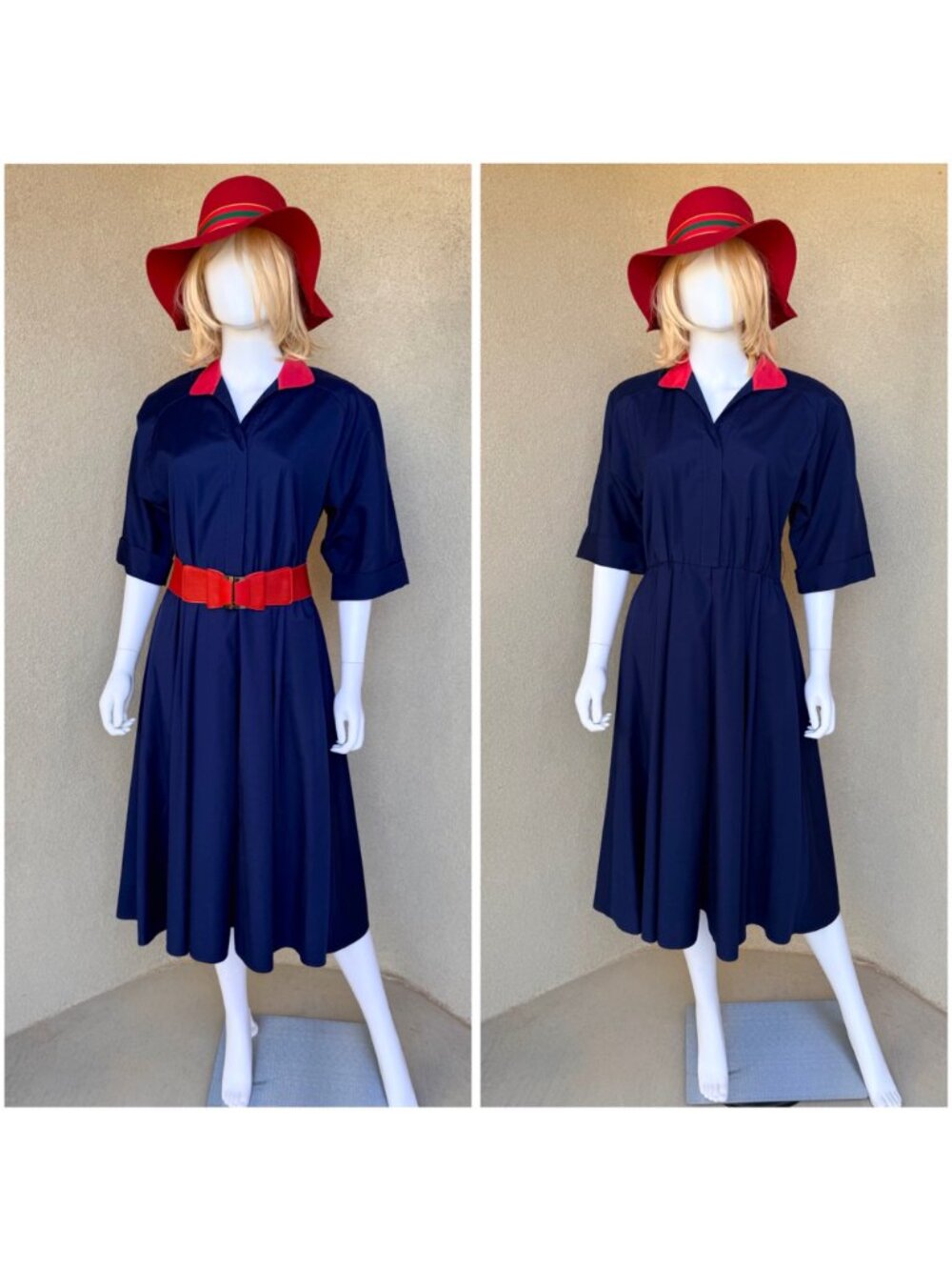 Vintage Willi of CA 80s does 50s Western Shirt Dress - Picture 5 of 8